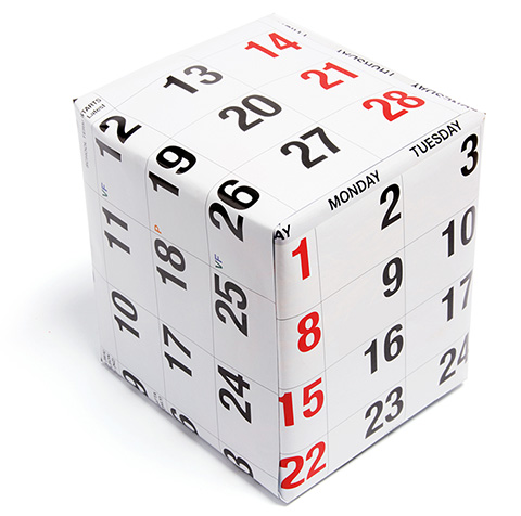 Package Wrapped with Calendar Page